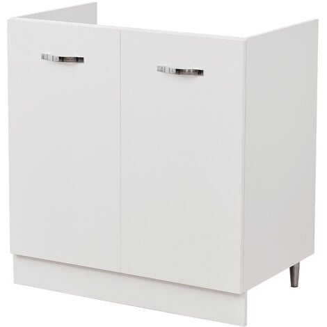 Mobile Sottolavello per Cucina Componibile Mobiletto Colore Bianco 2 Ante