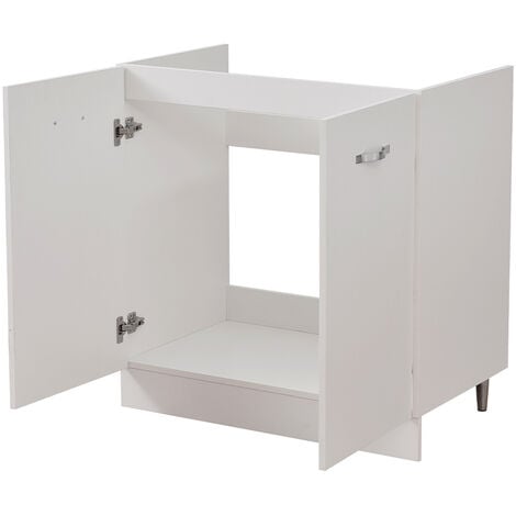 Mobile Sottolavello per Cucina Componibile Mobiletto Colore Bianco 2 Ante
