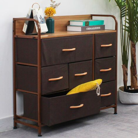 Cassettiera Con Cassetti In Tessuto Struttura In Metallo