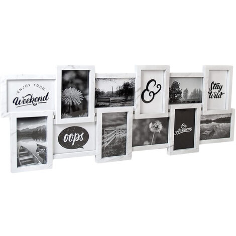 Cornice Porta Foto In Legno Vetro In Crilex 21x29,7 Cm Bianco E Beige - Foto 9