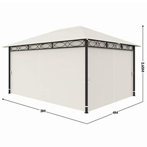 GAZEBO 3x4.5 VERDE E PROFESSIONALE IMPERMEABILE GAZEBO PROF RICHIUDIBILE VERDE 3X4,5 mt PIEGHEVOLE RAPIDO AUTOMATICO FISARMONIC