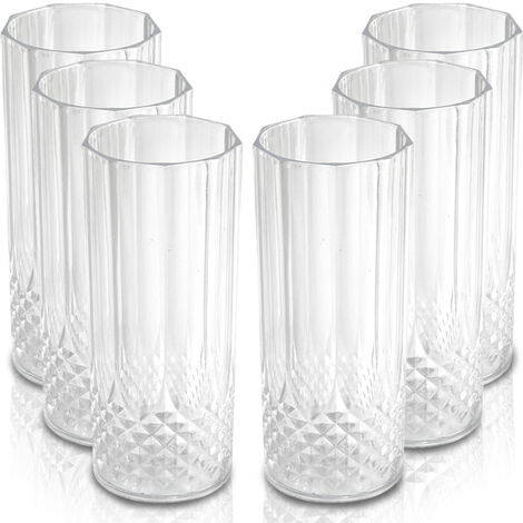 Oada Design 6 Bicchieri in Plastica rigida da 275 l, Ipilabili