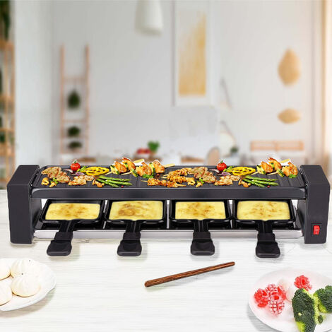 KESSER® Griglia per raclette con pietra naturale, piastra per grigliare  griglia da tavolo per 8