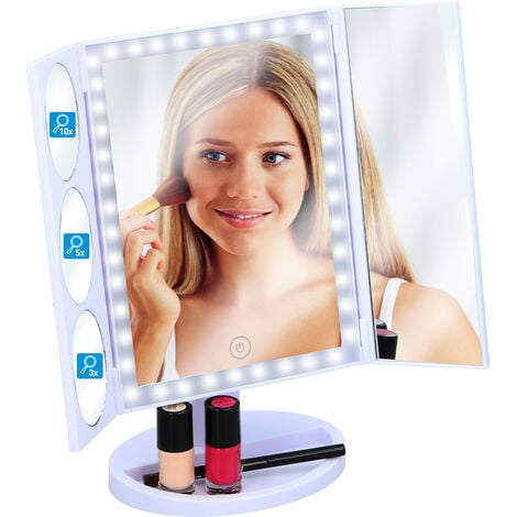 RELAX4LIFE Specchio da Trucco con Luci LED,Specchietto