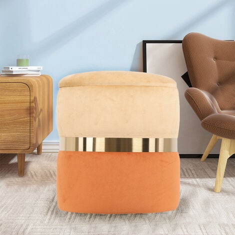 Grande pouf in velluto verde | Pouf rotondo da terra