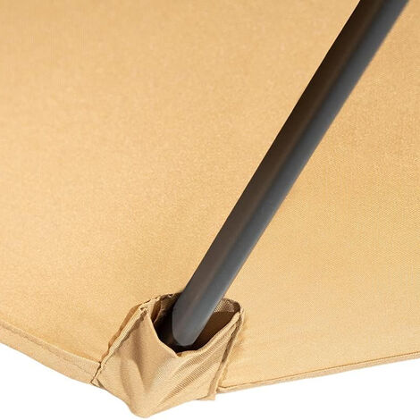 Ombrellone Giardino BAKAJI 3x3m - Palo Decentrato, Acciaio Inox, Poliestere UV, Apertura A Manovella - Foto 2