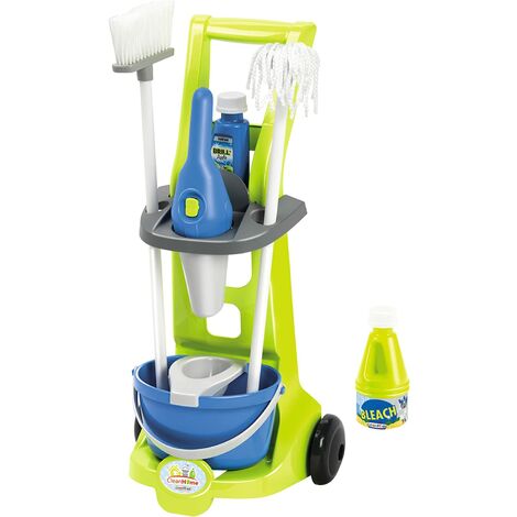 Clean Home Trolley delle Pulizie 8 Pezzi Accessori Gioco Giocattolo Idea Regalo (1/3)