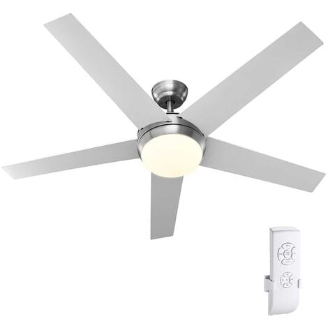 Ventilatore da Soffitto Bianco Luce LED a Pale Lampada Lampadario  Telecomando