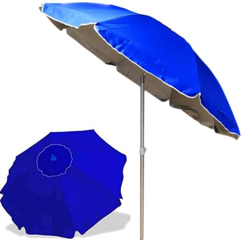 Parasol Blue Sky 160 Cm - Pour Plage, Piscine, Jardin - Protection UV, Pied Acier, Sac De Transport - À Partir De 14 Ans - 3