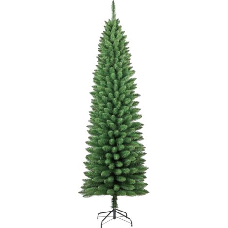 Albero Di Natale 150cm Silvestre Slim 278 Rami Super Folto Verde Base a Croce (1/5)