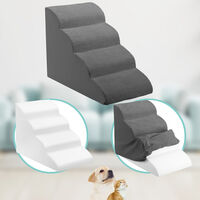 Scale Per Animali Domestici Relax World, 2 Gradini In Schiuma Con Rivestimento Rimovibile, Include Rullo Antipelucchi - Per Cani E Gatti Piccoli