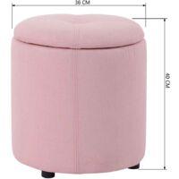 BRIAN & DANY Pouf Contenitore In Velluto Rosa – Cassapanca Cubo 40x40x40 Cm, Poggiapiedi E Sgabello Con Piedini