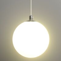 Lampadario Lampada Sospensione Sfera 25cm Design Moderno Paralume Vetro E27