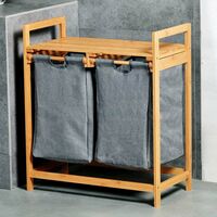 VESTIAMO CASA - Mobiletto Portabiancheria 3 Scomparti Linea Bamboo H96 – On Line Happy Casa Store - Foto 8