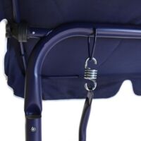 Dondolo Da Giardino 3 Posti BAKAJI - Struttura Acciaio, Tettuccio Regolabile, Cuscini Sfoderabili, Colore Beige