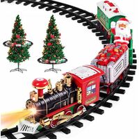 Trenino Natalizio con Supporto per Centro Albero Treno Elettrico con Luci Natale