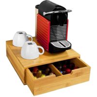 Bakaji Contenitore Porta Capsule e Cialde Caffè In Metallo Cassetto
