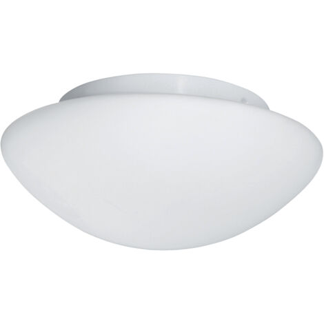 Plafonnier TOKYO 2L salle de bain IP44 CLII Metal Blanc verre opale E27 max 2x60w Diam 28cm (1/4)