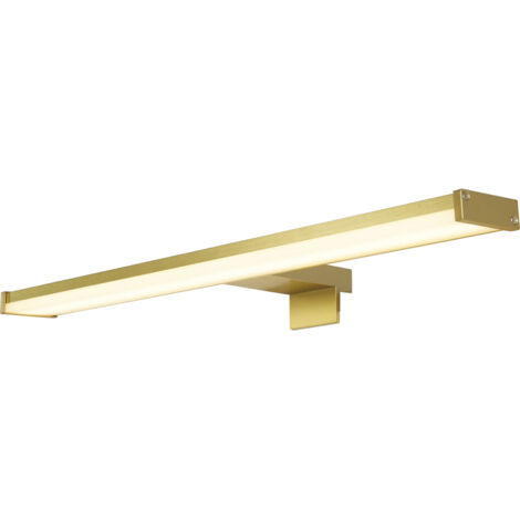 KOS LED Applique Led Eclairage tableau miroir SDB IP44 CLII métal Doré LED 12w 960 Lumens 3000k L60cm Montage 3 en 1 (1/5)