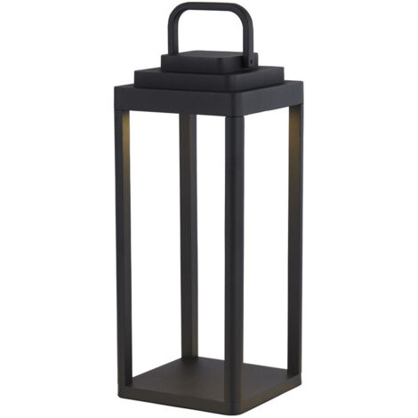 Portobello Lampe de table portable, métal noir, IP54 (1/2)