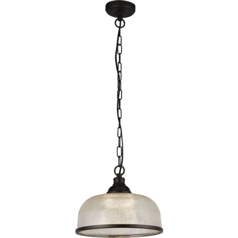 Searchlight Highworth Suspension Noir Mat, Verre Style Holophane (1/4)