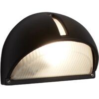 Applique extérieure Kentucky alu noir et verre givré IP44 E27 max 60w