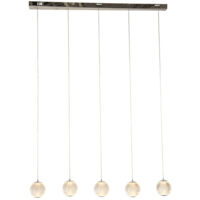 Searchlight Allure Luminaire suspendu à 5 barres chromées, acrylique transparent