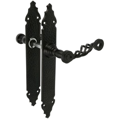 AMIG  Poignées sur plaque  102P  280 x 44 mm  Plaque d'acier, Poignée zamak  Noir (1/5)