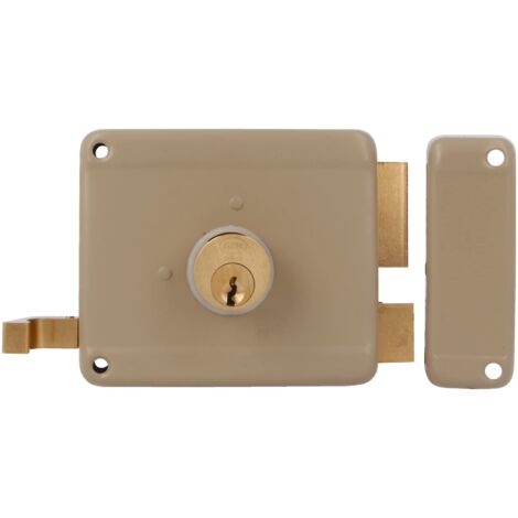 AMIG Serrure en applique et verrous 78 100 x 85 mm Acier Beige - Droite (1/4)