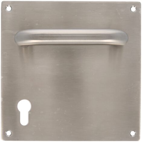 AMIG  Poignées sur plaque à cylindre  3CB  180 x 180 mm  Acier inoxydable AISI 304  Mat (1/5)