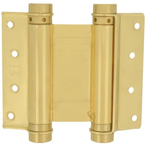 AMIG  Charnière va-et-vient double action  3037  100 x 126 mm  Acier  Laitonné verni (1/5)