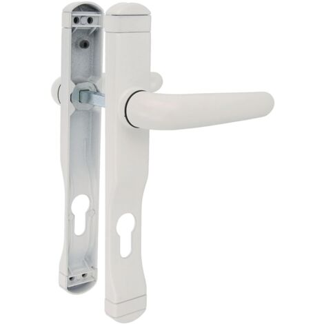 AMIG Poignées sur plaque à cylindre 1500ALPB85 225 x 30 mm Aluminium Blanc (1/4)