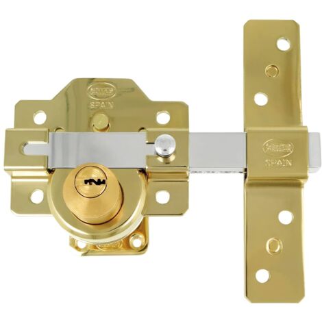 AMIG  Verrou haute sécurité  4PLUS  90 x 154 mm  Acier  Or (1/5)