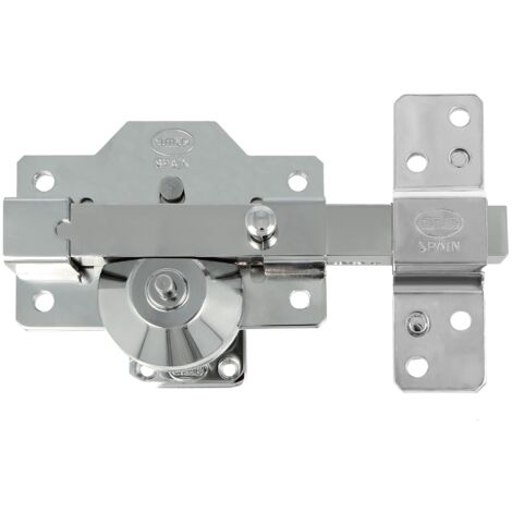 AMIG  Verrou haute sécurité  8 PLUS  90 x 154 mm  Acier  Chromé brillant (1/5)