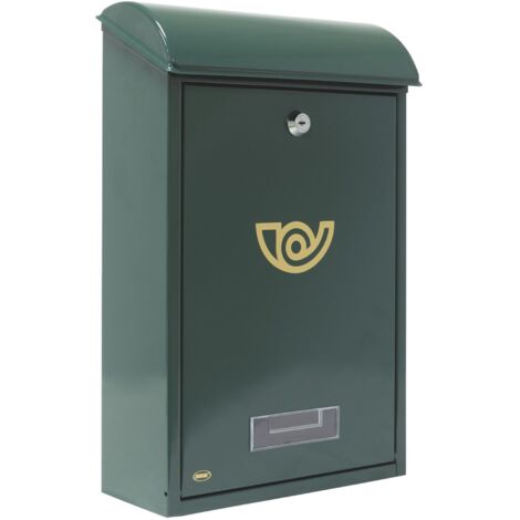 AMIG  Boîte aux lettres  2  400 x 250 x 100 mm  Acier  Vert (1/5)