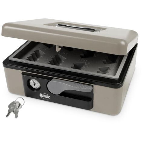 AMIG  Coffret à monnaie  2500  165 x 125 x 80 mm  Acier  Gris (1/4)