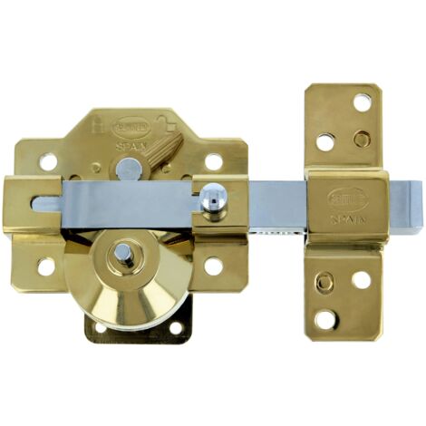 AMIG  Verrou haute sécurité  2PLUS  90 x 154 mm  Acier  Or (1/5)