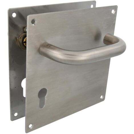 AMIG  Poignées sur plaque à cylindre  3CB  180 x 180 mm  Acier inoxydable AISI 304  Mat (1/5)