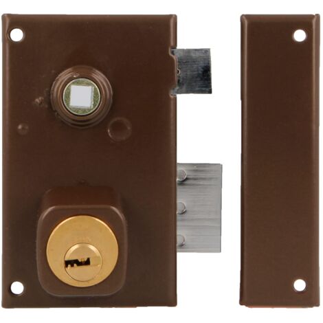 AMIG  Serrure en applique et verrous  75N  67 x 112 mm  Acier  Marron - Droite (1/5)