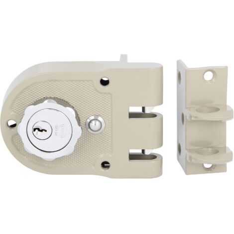 AMIG  Serrure en applique et verrous  1396  60 mm  Beige - Droite (1/5)