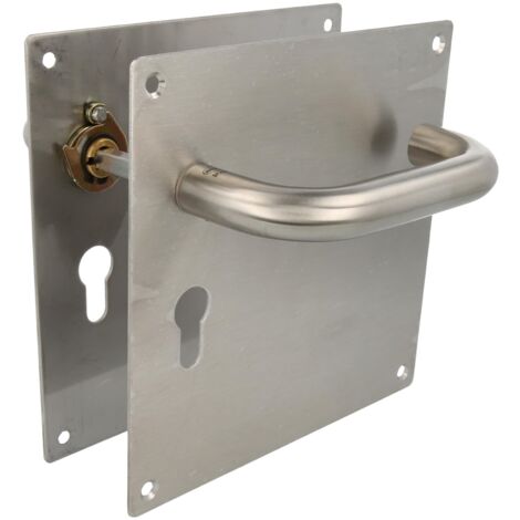 AMIG  Poignées sur plaque à cylindre  3CB  180 x 180 mm  Acier inoxydable AISI 304  Mat (1/5)
