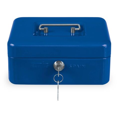 AMIG  Coffret à monnaie  2153  200 x 160 x 90 mm  Acier  Bleu (1/2)