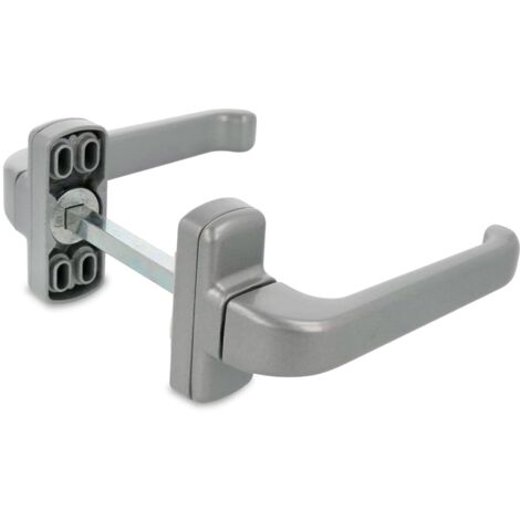 AMIG Poignées de porte en aluminium EPSILON 132 x 70 mm Aluminium Argent (1/5)