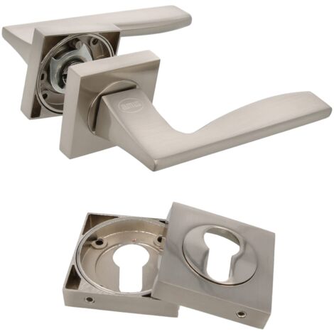 AMIG  Poignées sur rosace + rosace  TARIFA  51 x 51 mm  Zamak  Chromé mat (1/4)