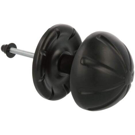 AMIG Bouton de porte d´entrée 16 Ø75 mm Plaque d'acier, Poignée zamak Noir (1/5)