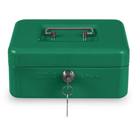 AMIG  Coffret à monnaie  2153  250 x 180 x 90 mm  Acier  Vert (1/2)