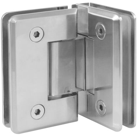 AMIG  Charnière douche  B  88 x 54 mm  Zamak  Nickelé mat (1/5)