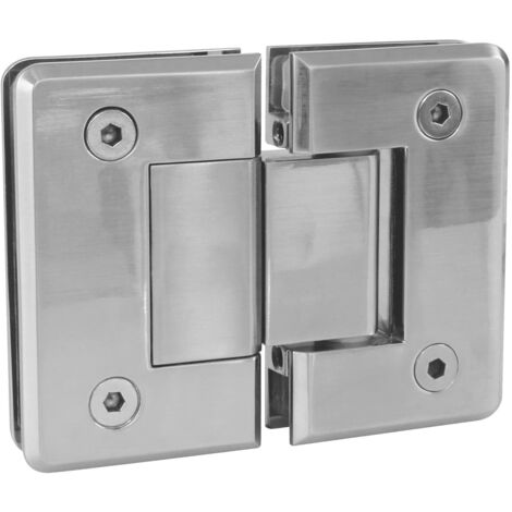 AMIG Charnière douche C 88 x 54 mm Zamak Nickelé mat (1/5)