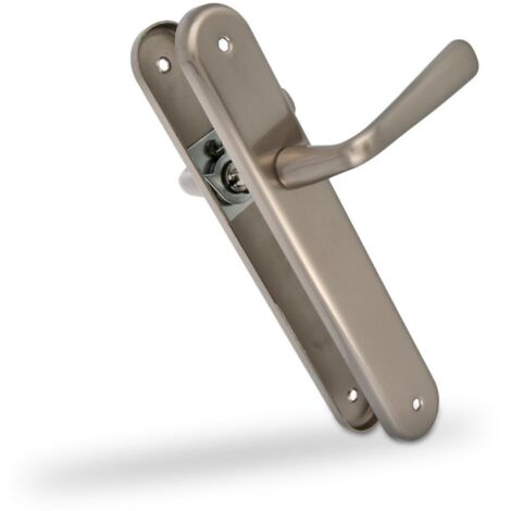 AMIG  Poignées sur plaque à cylindre  252PB85  250 x 40 mm  Acier / Zamak  Chromé mat (1/5)