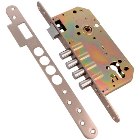AMIG Serrure encastrée 101 BASE 50/85 Acier Chromé mat (1/5)